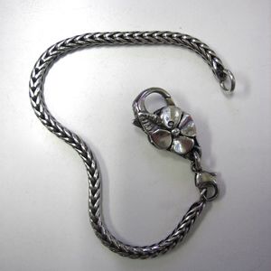 TROLLBEADS STERLING SILVER 7" Bracelet FloralClasp